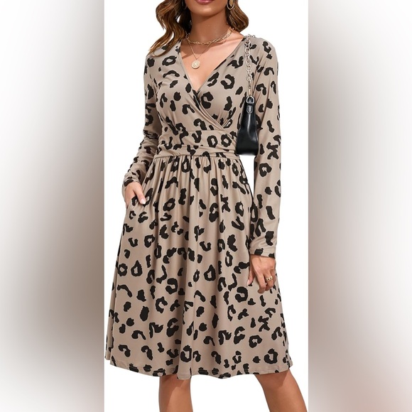 Ouges Dresses & Skirts - Leopard Print Dress- Small by Ouges With POCKETS! NWT